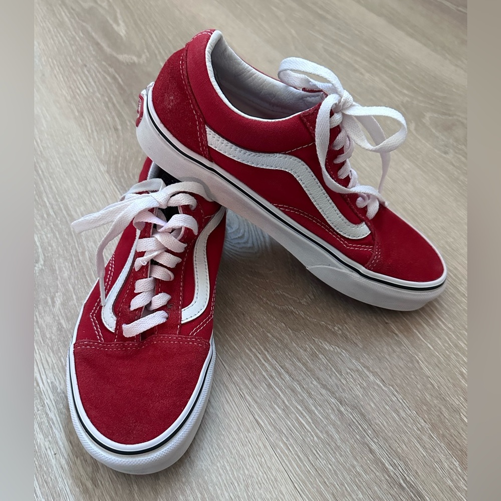 Vans|OldSkool|Red/White|SZ‎ 5.5